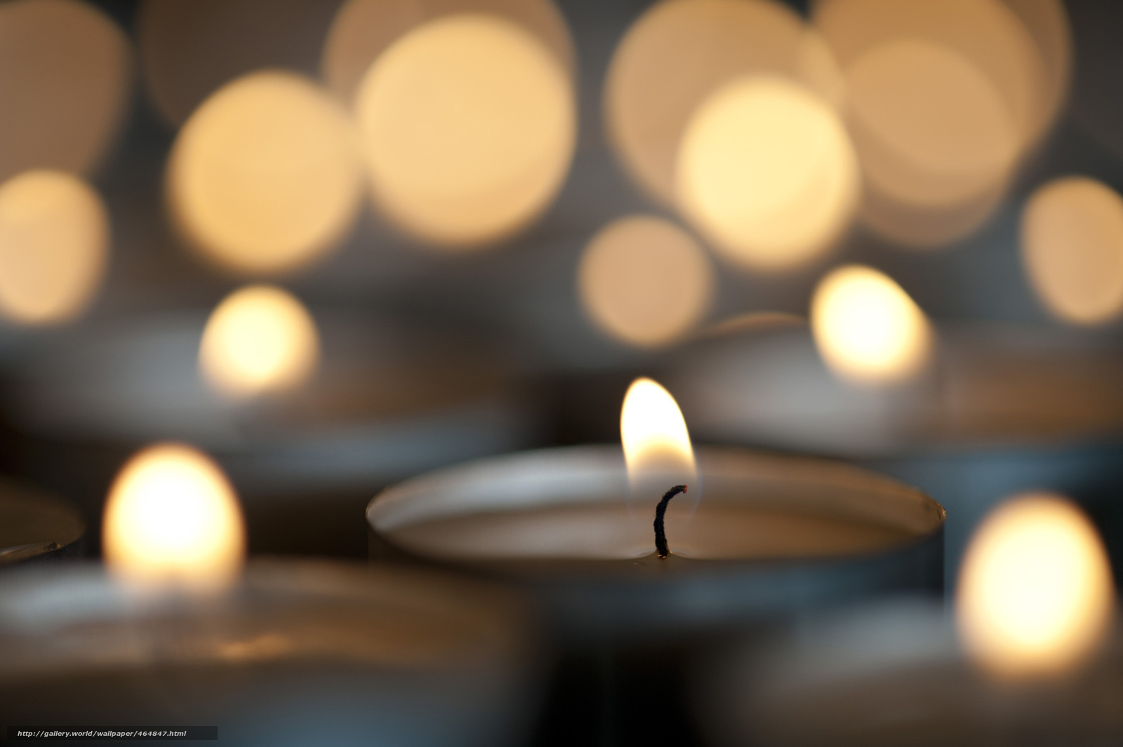 Candles in soft focus