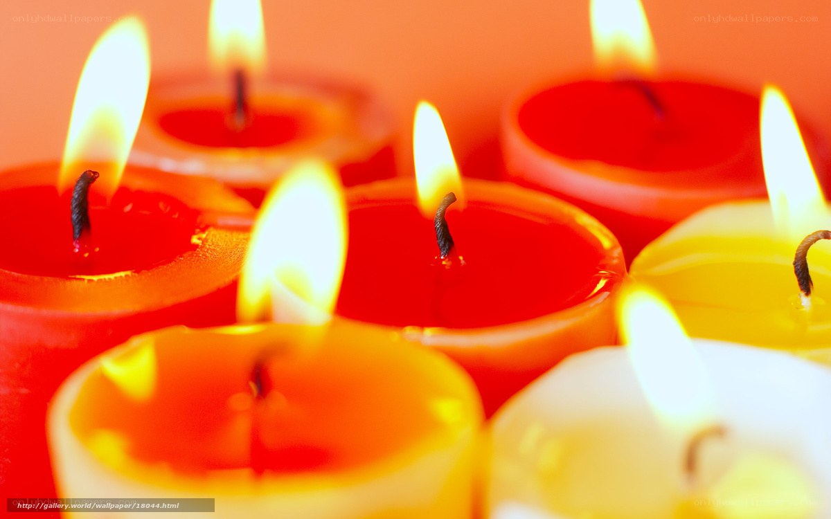 Candles in warm light