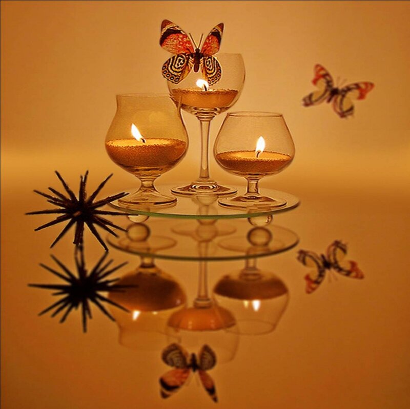 Candles in Wine Glasses