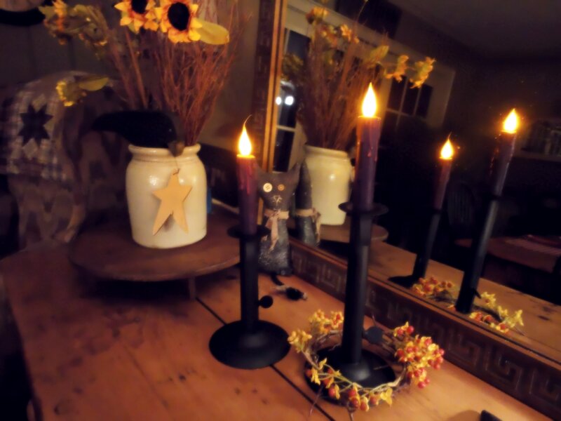 Candles on a Table — Brown, Cozy
