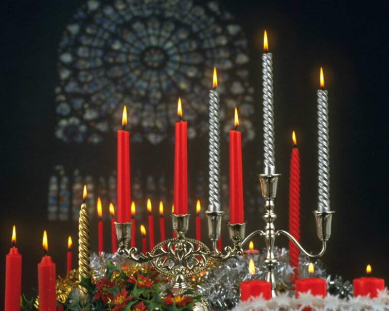Candles on Candelabra