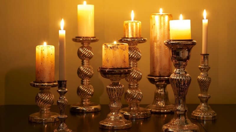 Candles on Candle Holders