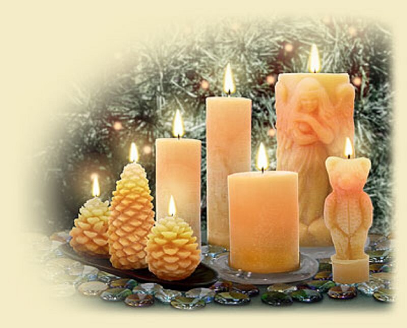 Candles on Decorative Stones