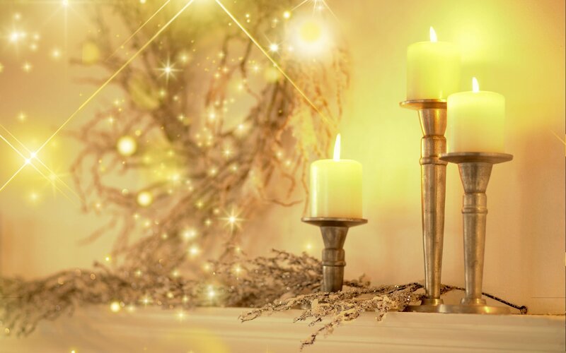 Candles on Mantelpiece