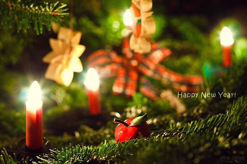 Candles on Pine Branches