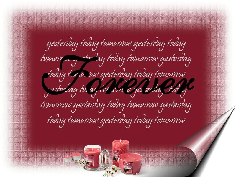 Candles on Red Background — Romantic