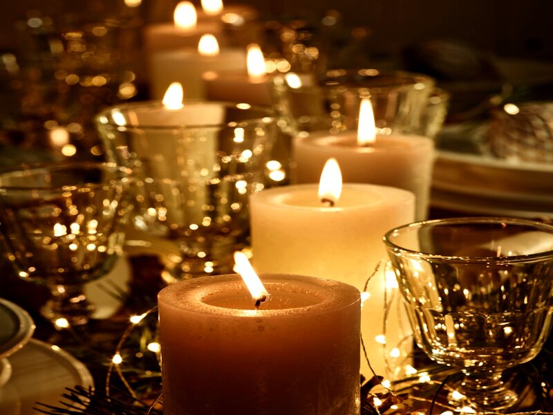 Candles on Table