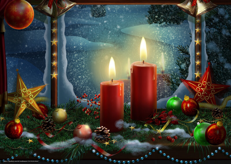 Candles on Window Sill