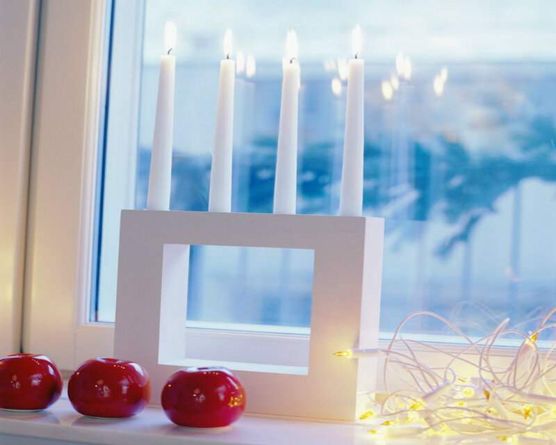 Candles on Windowsill