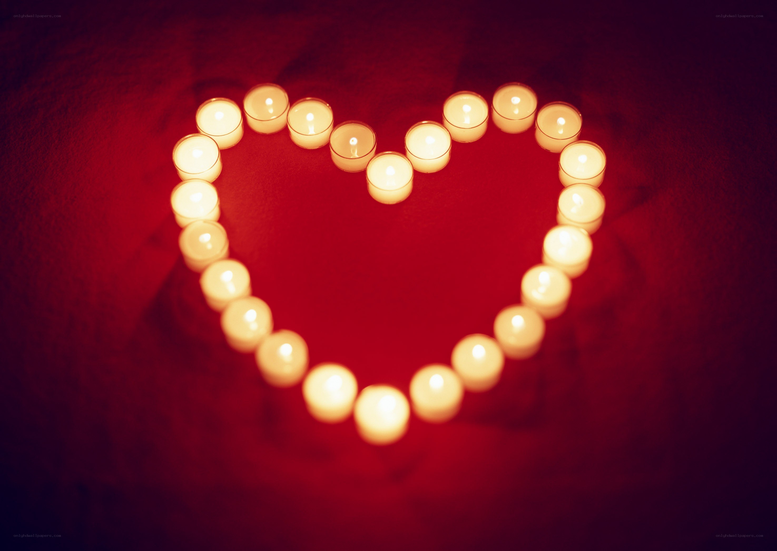 Candles shaped like a heart