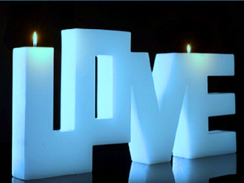 Candles Shaped Like Letters