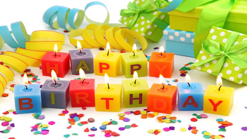 Candles Spelling Happy Birthday
