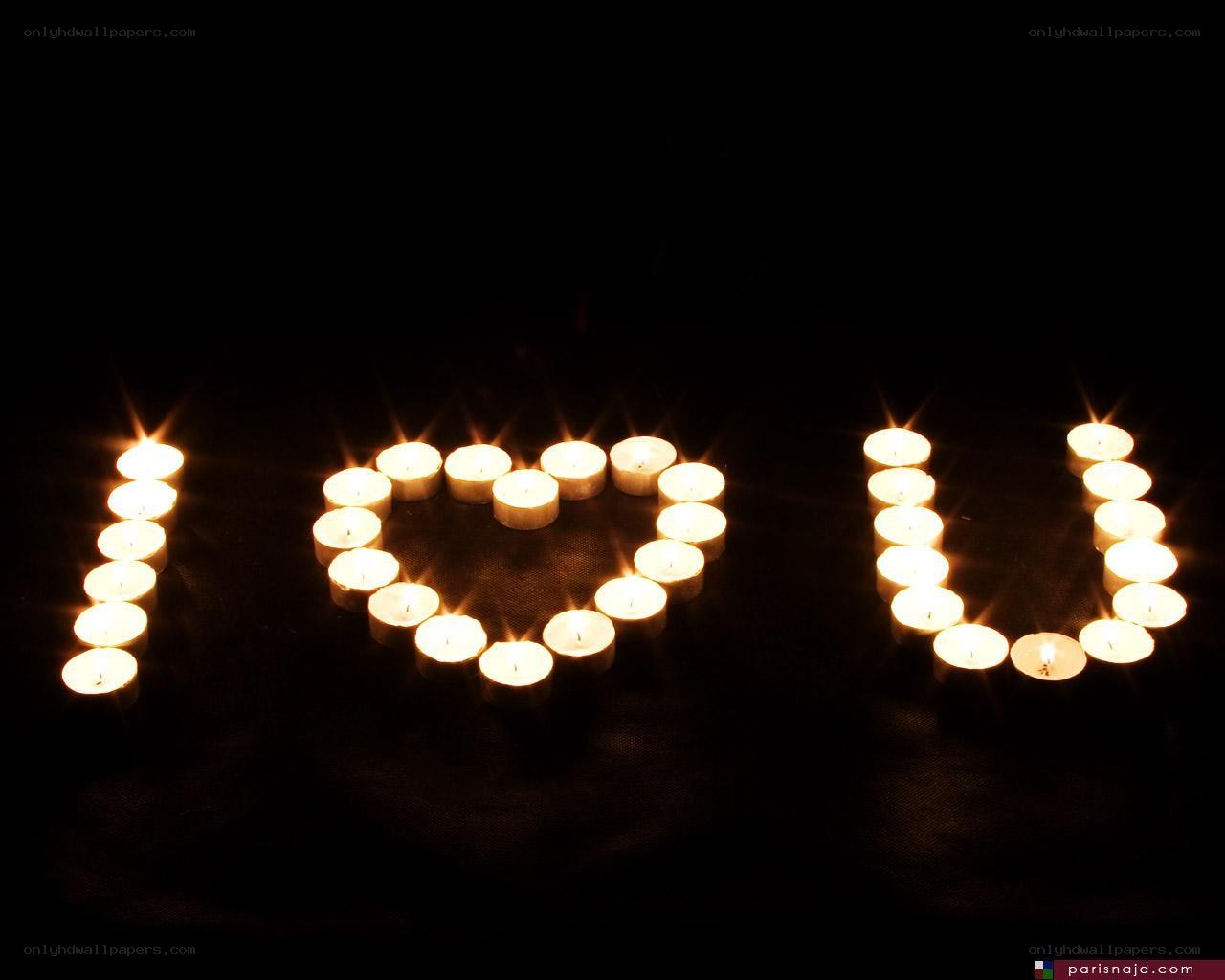 candles spelling I love you