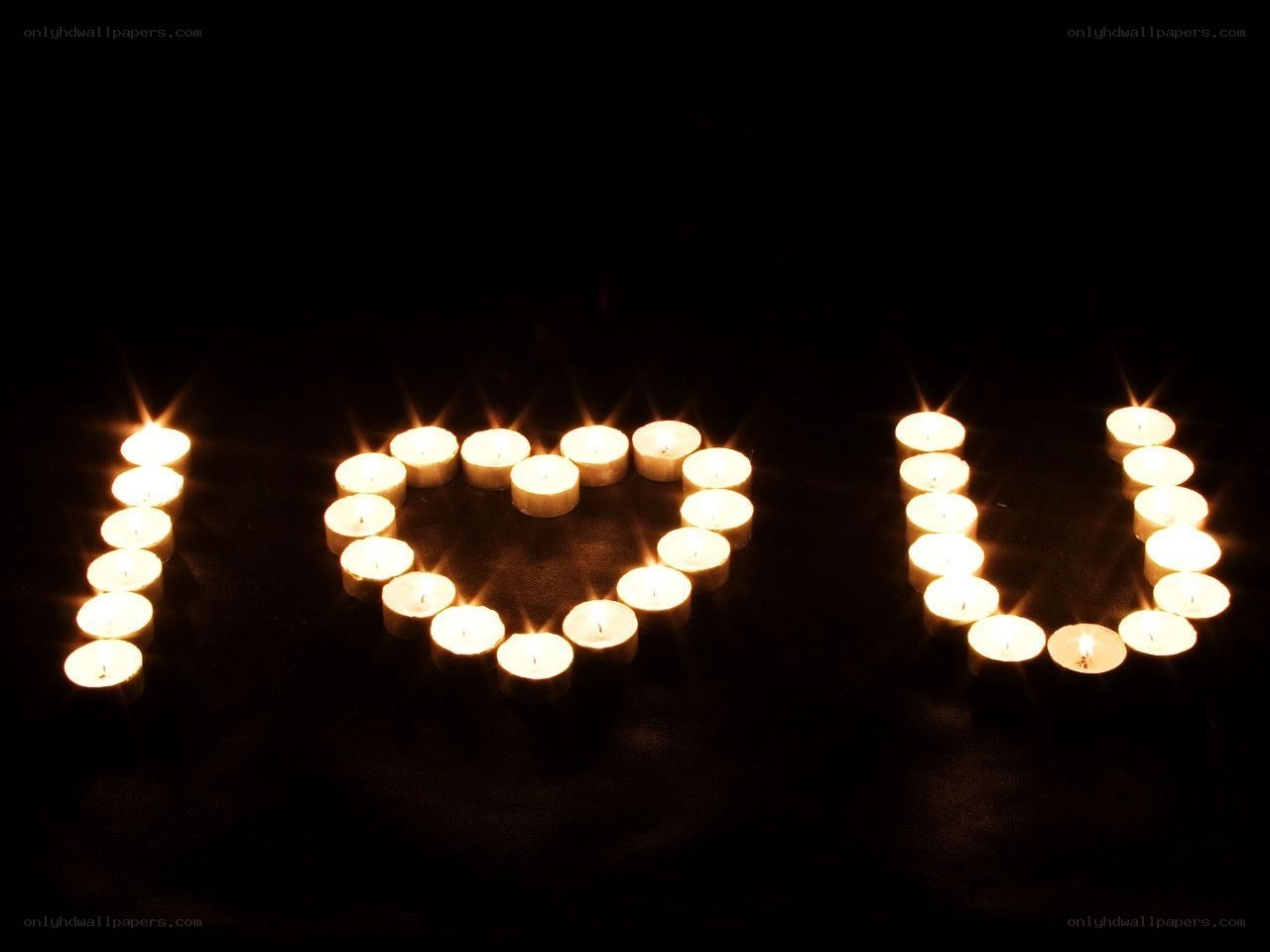 candles spelling I love you