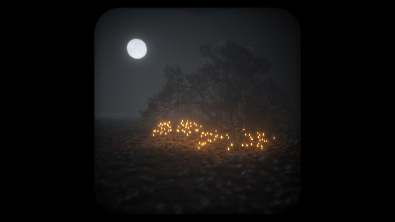 Candles under Tree