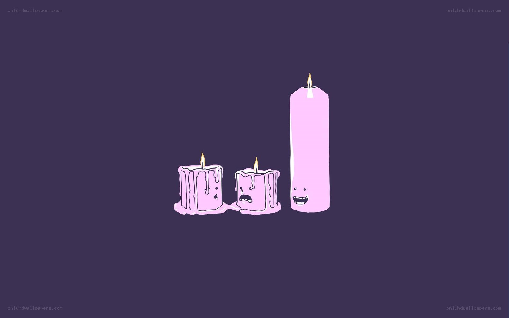 candles with faces