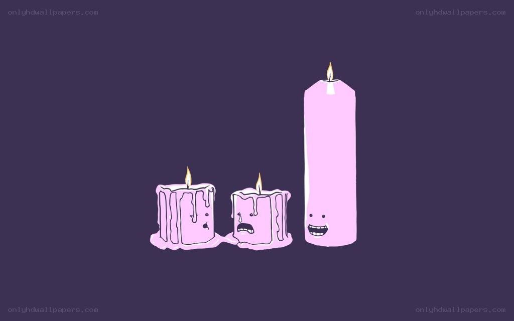 candles with faces