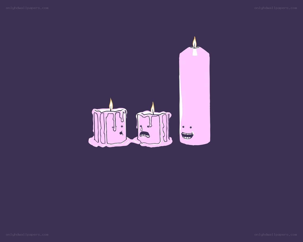 candles with faces