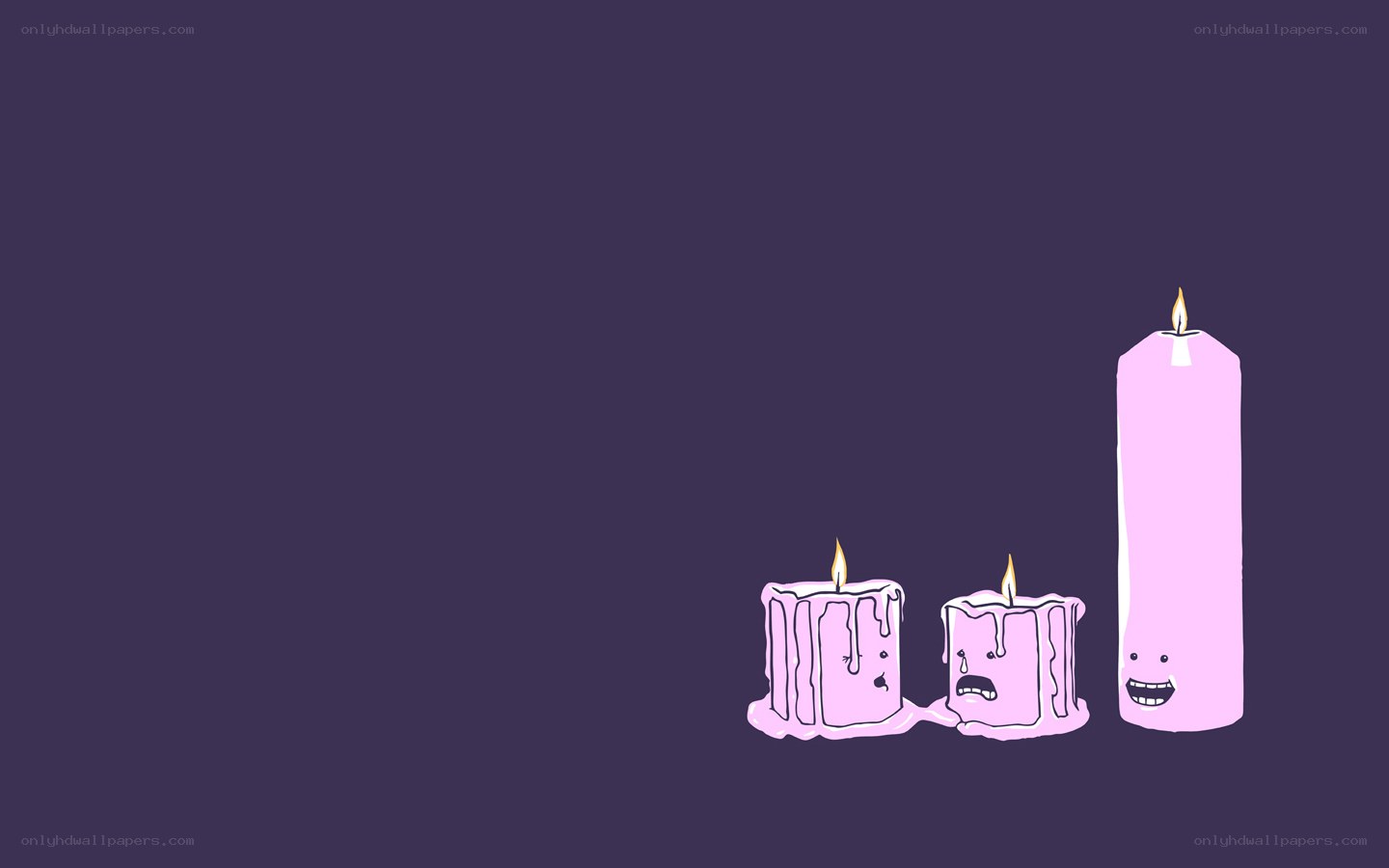 candles with faces