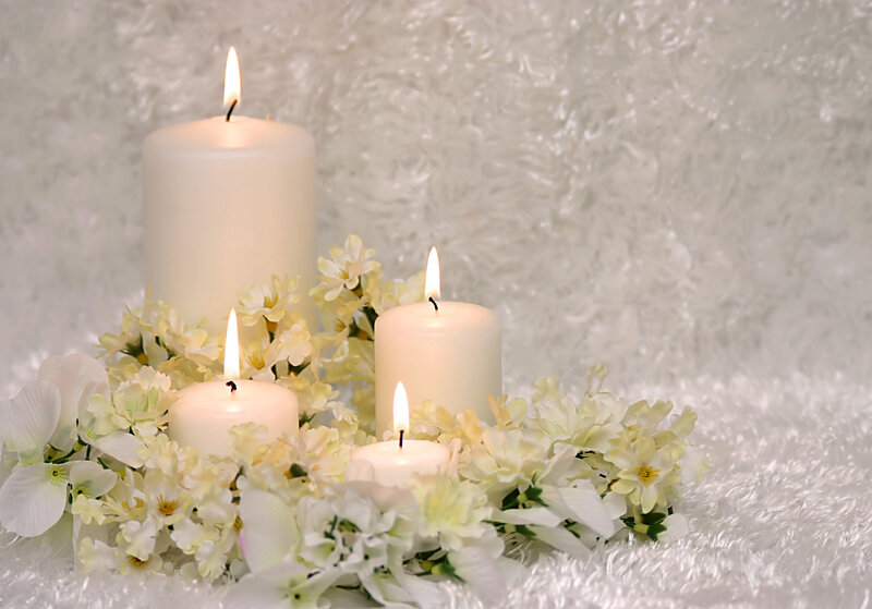Candles with Flowers