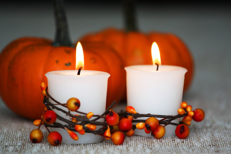 Candles with Pumpkins