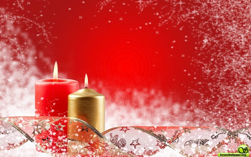 Candles with Ribbon