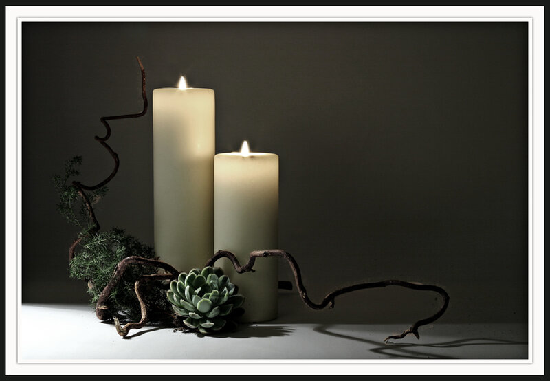 Candles with Succulents