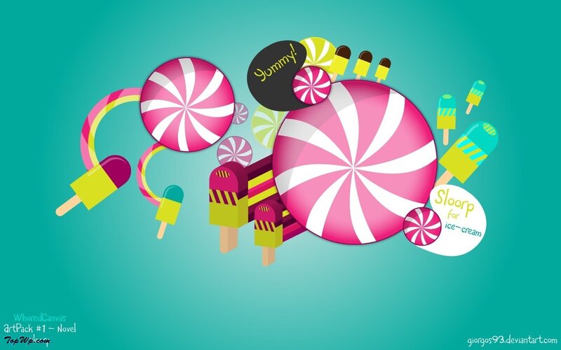 candy and ice cream illustration
