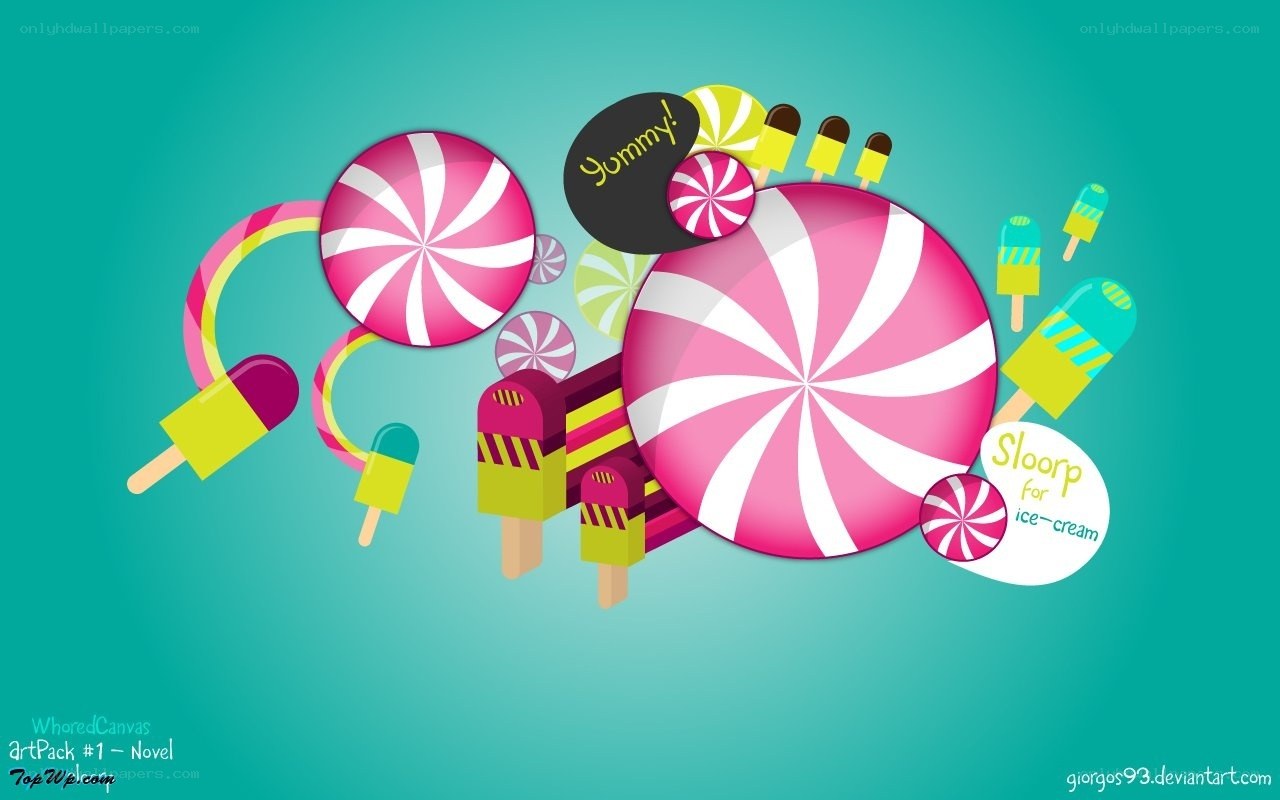 candy and ice cream illustration