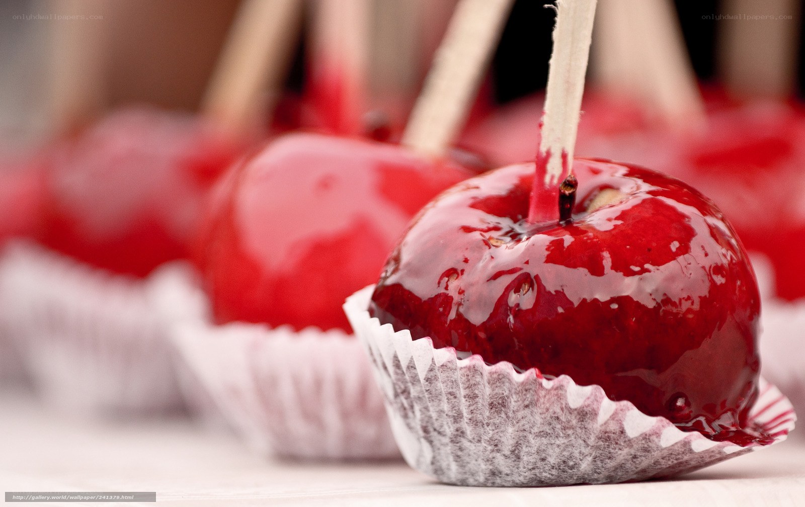 Candy apples on sticks