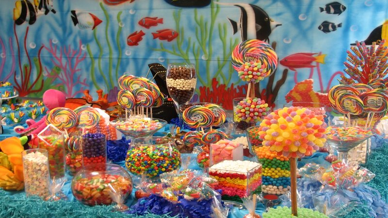 Candy Buffet Display — Blue