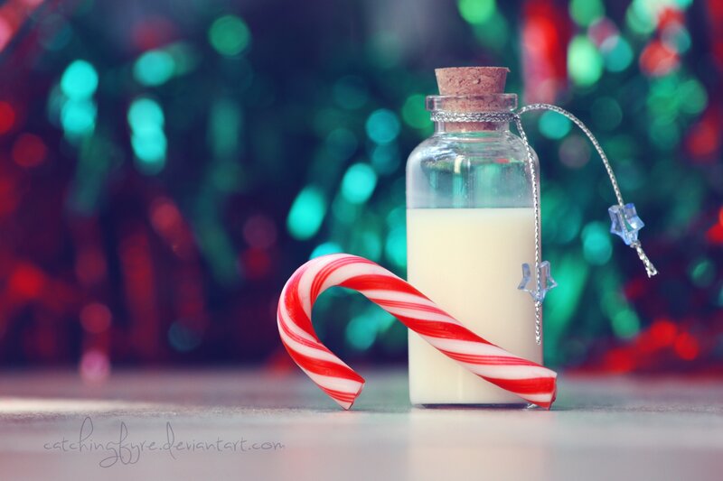 Candy Cane and Milk Bottle