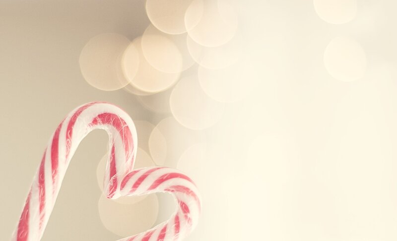 Candy Cane Heart Shape