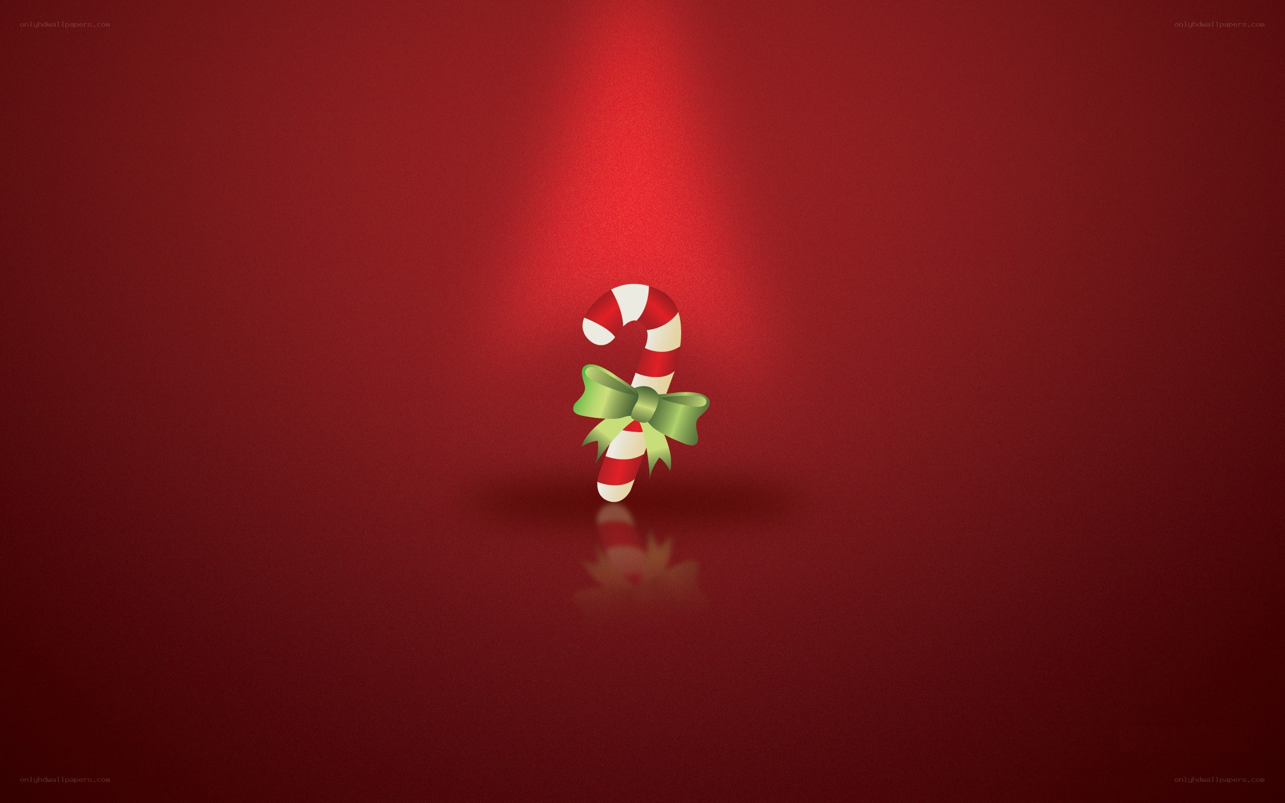 Candy cane on red background