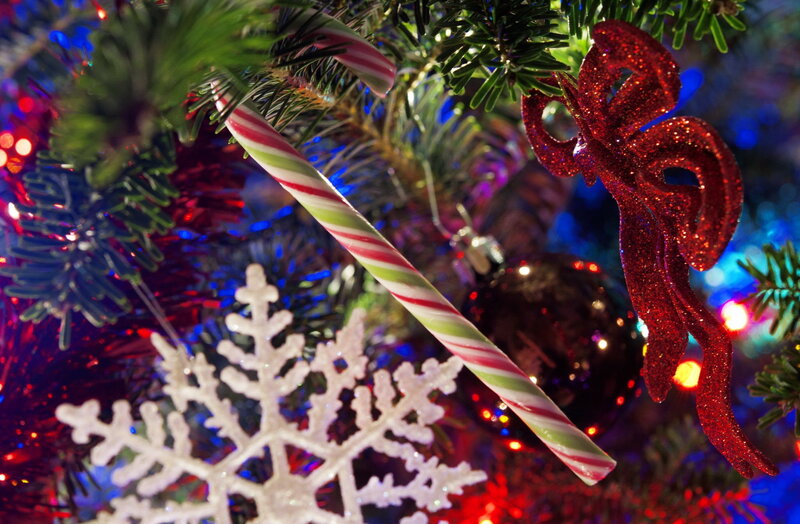 Candy Cane on Tree — Green