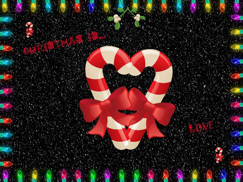Candy Canes Forming Heart