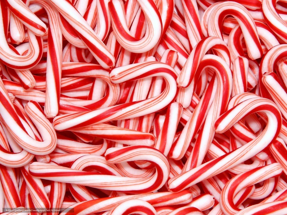 Candy canes in a pile