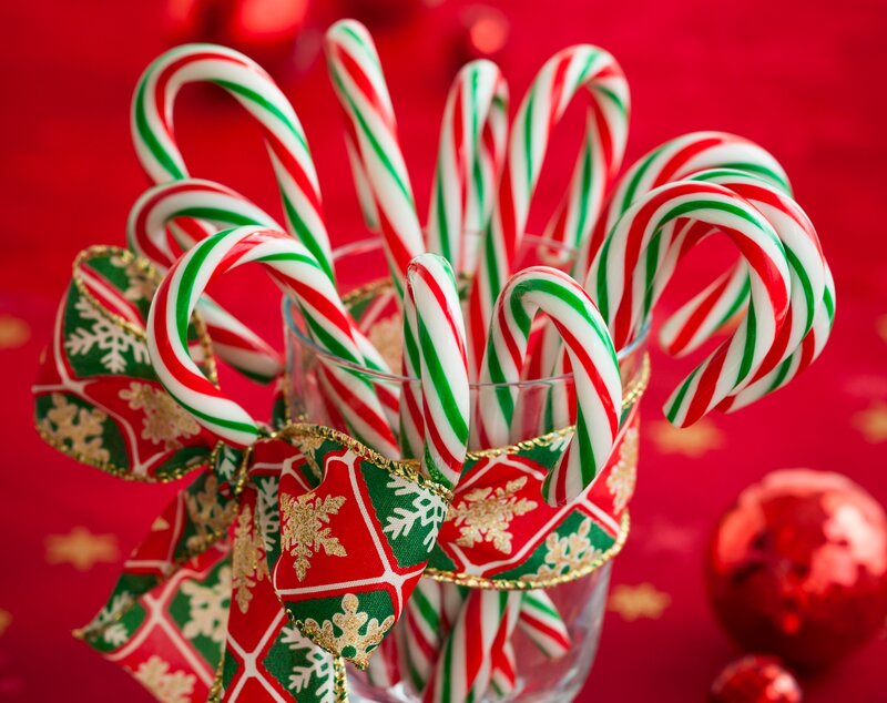 Candy Canes in Glass