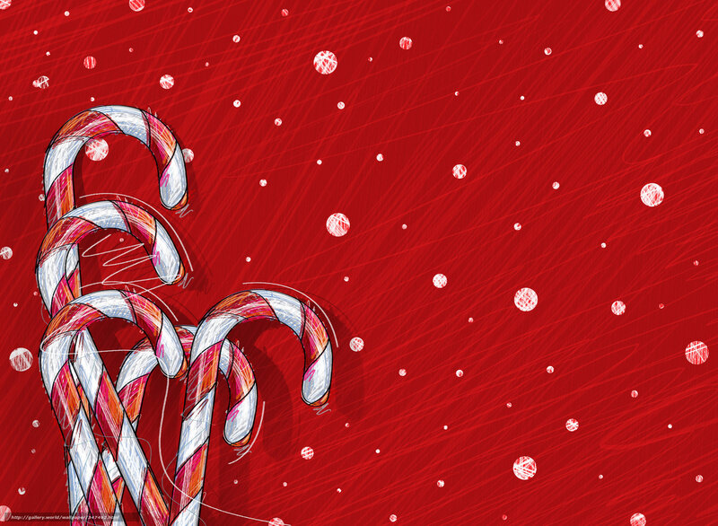 Candy canes on red background