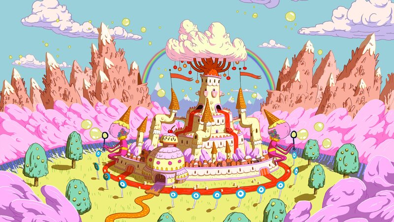 Candy Castle in Landscape — Pink