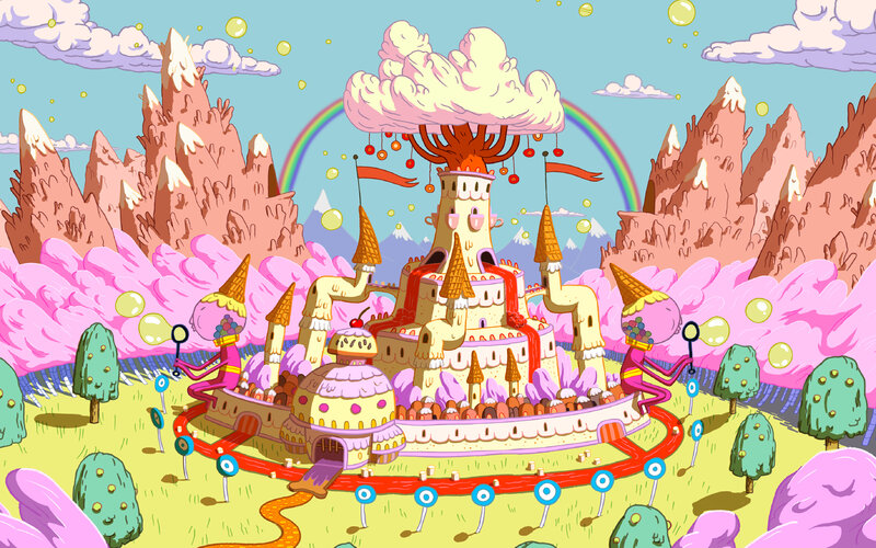 Candy Castle Landscape — Pink