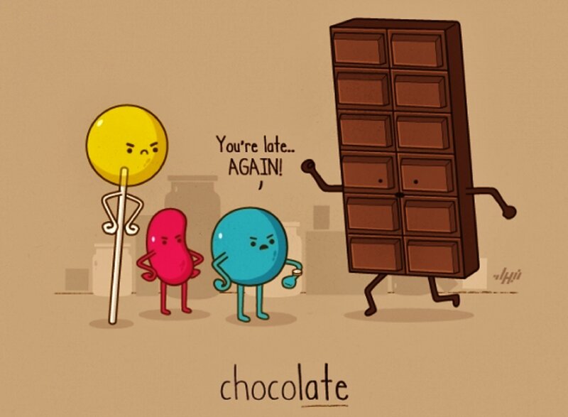 Candy Characters Arguing