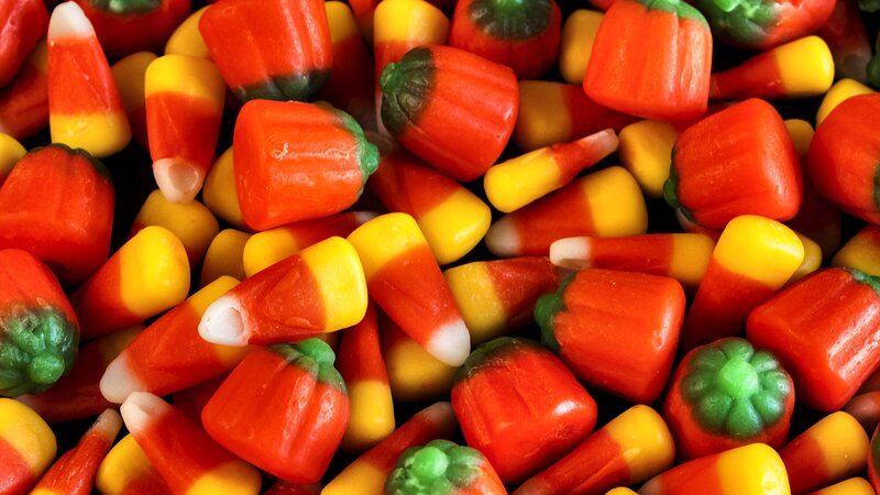 Candy Corn and Pumpkins