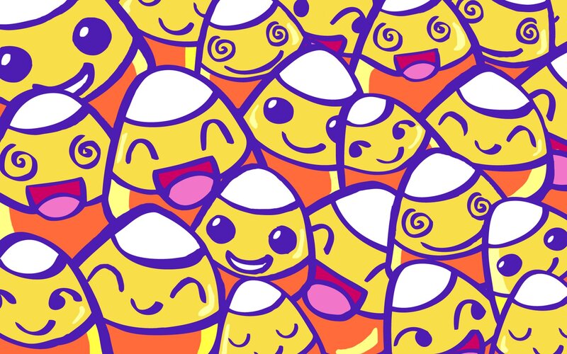 candy corn characters pattern