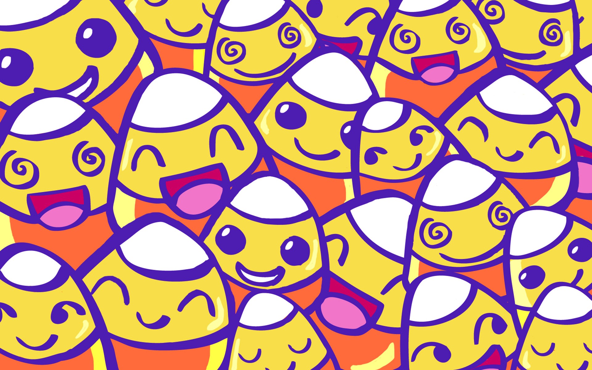 candy corn characters pattern