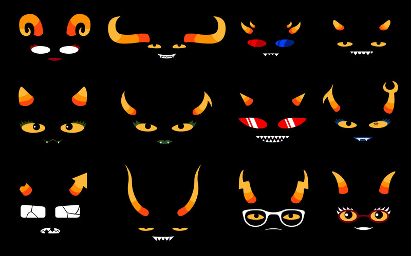 Candy corn monster faces