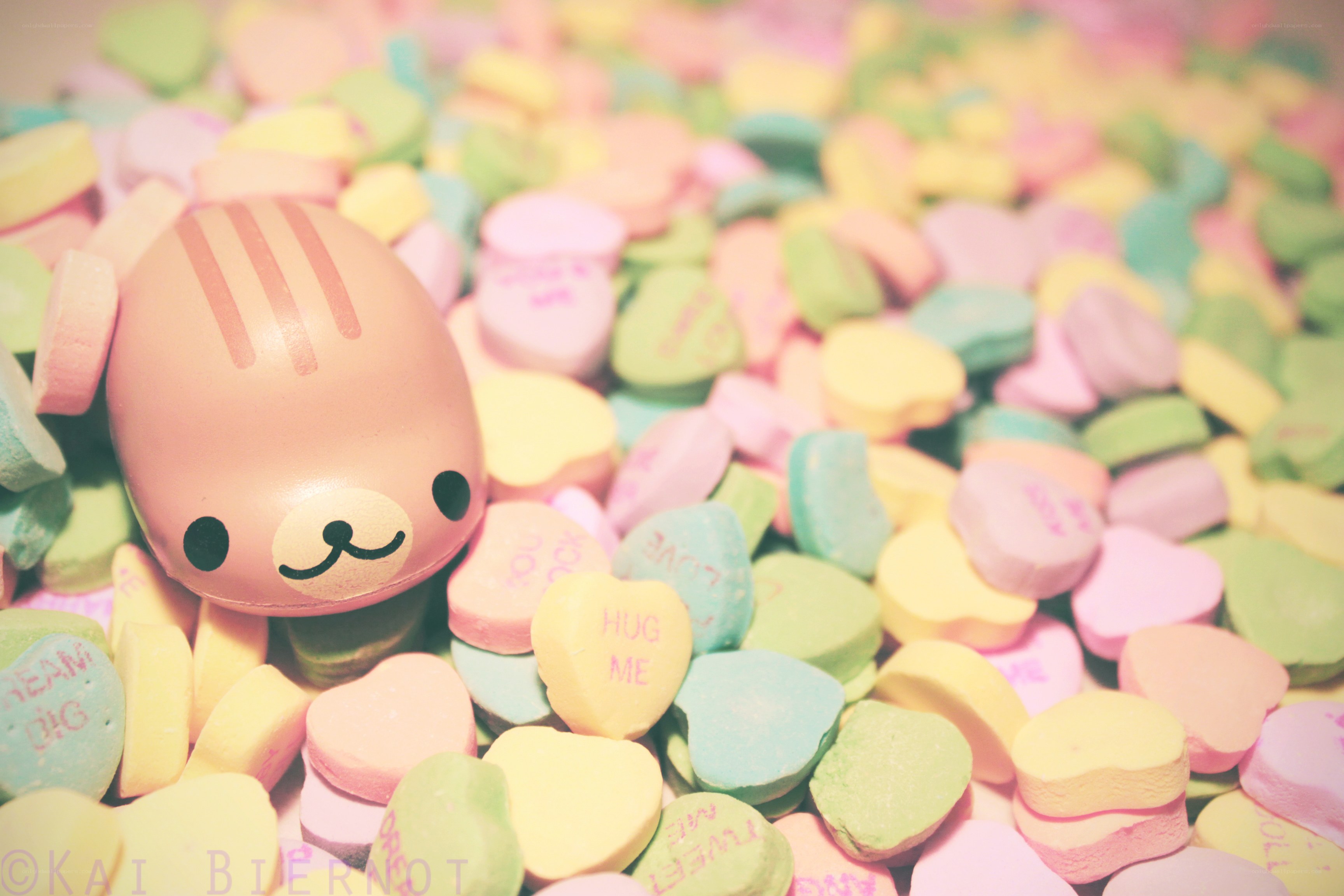 candy hearts with toy