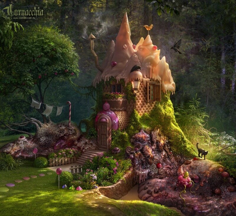 Candy House in Forest