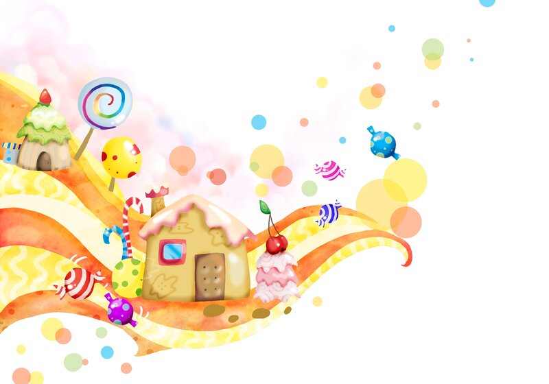 Candy House Landscape — Yellow