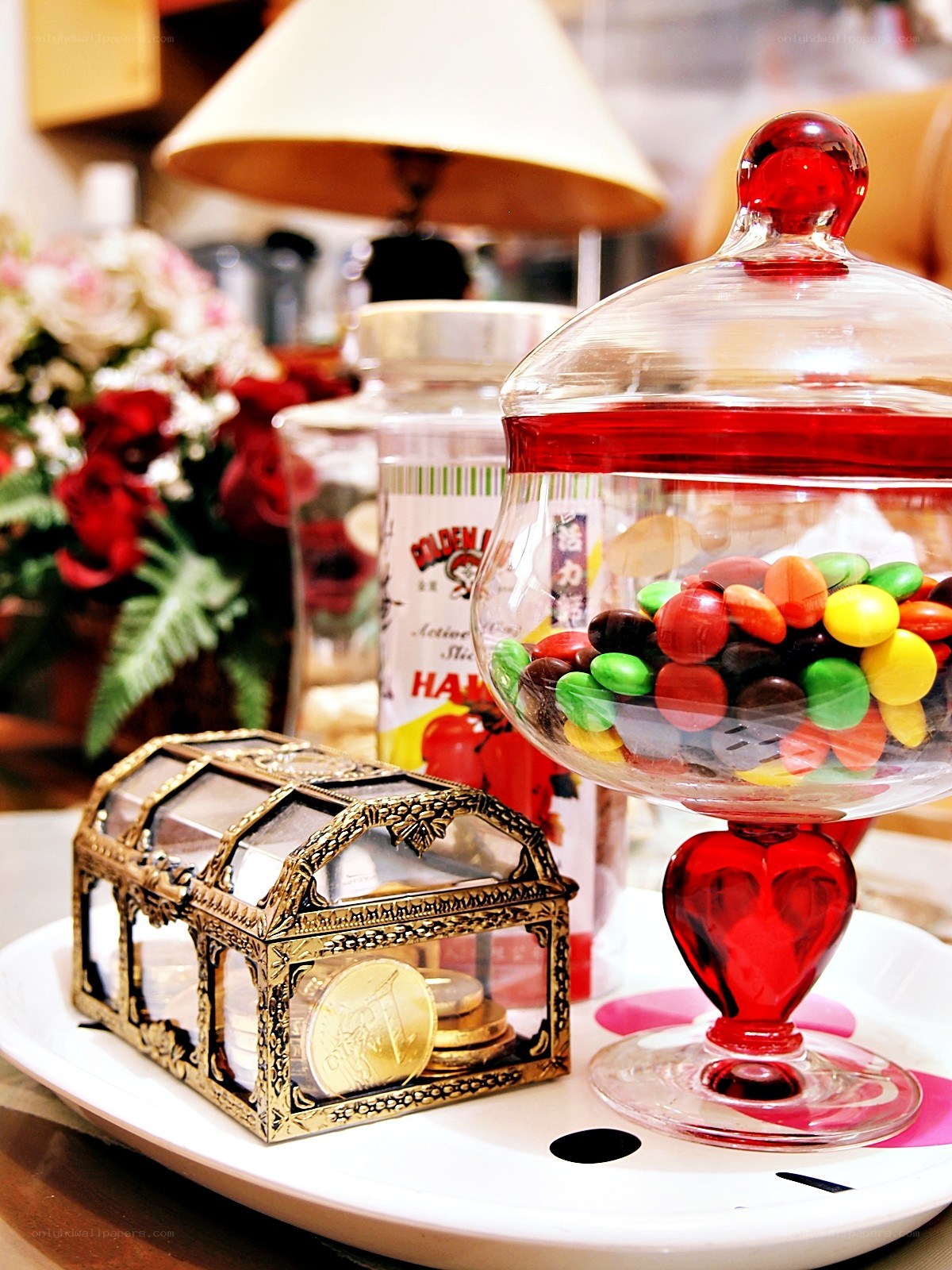 Candy jar and treasure chest